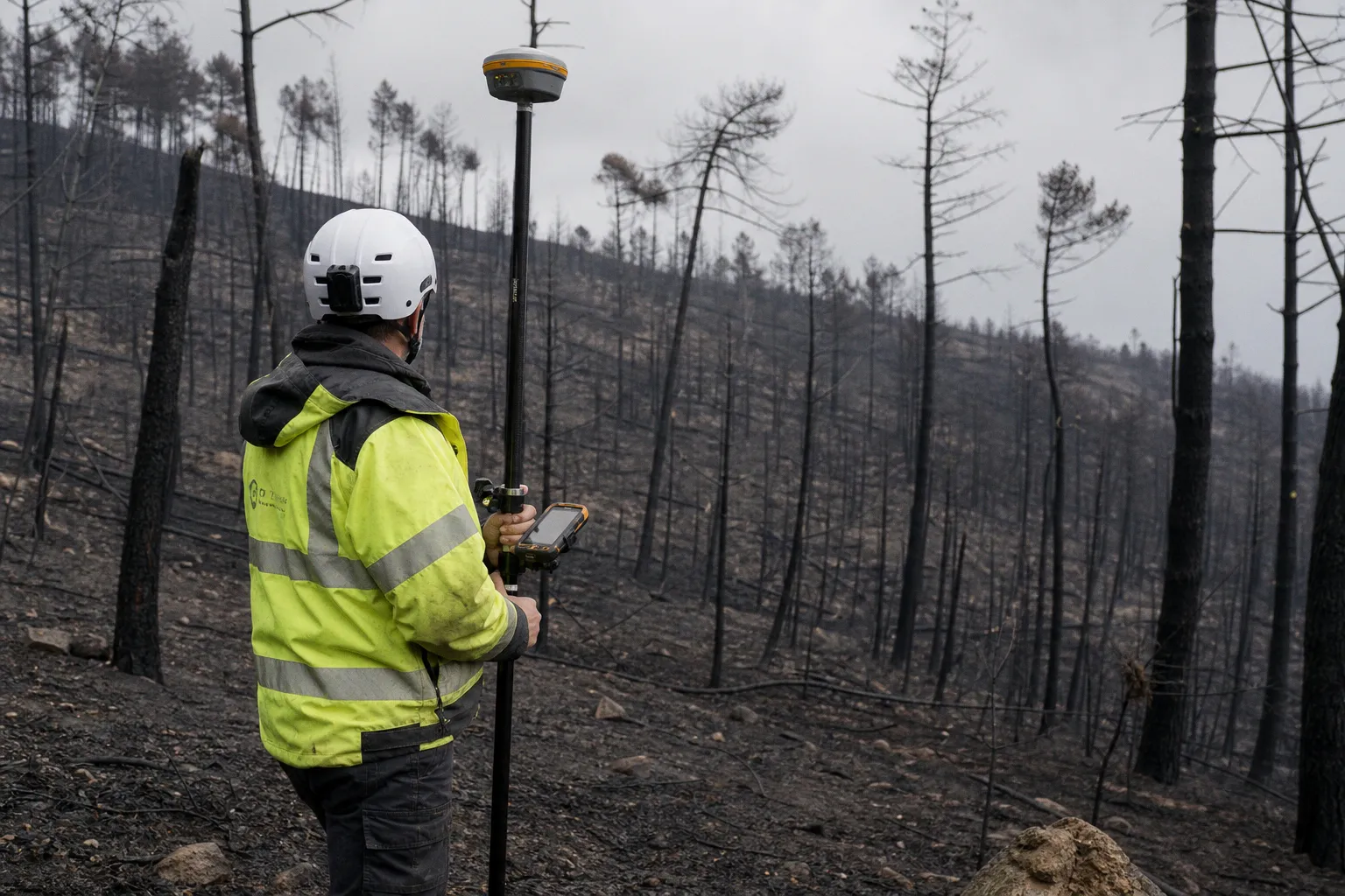 Incendies records : les défis techniques du relevé GNSS en zone calcinée